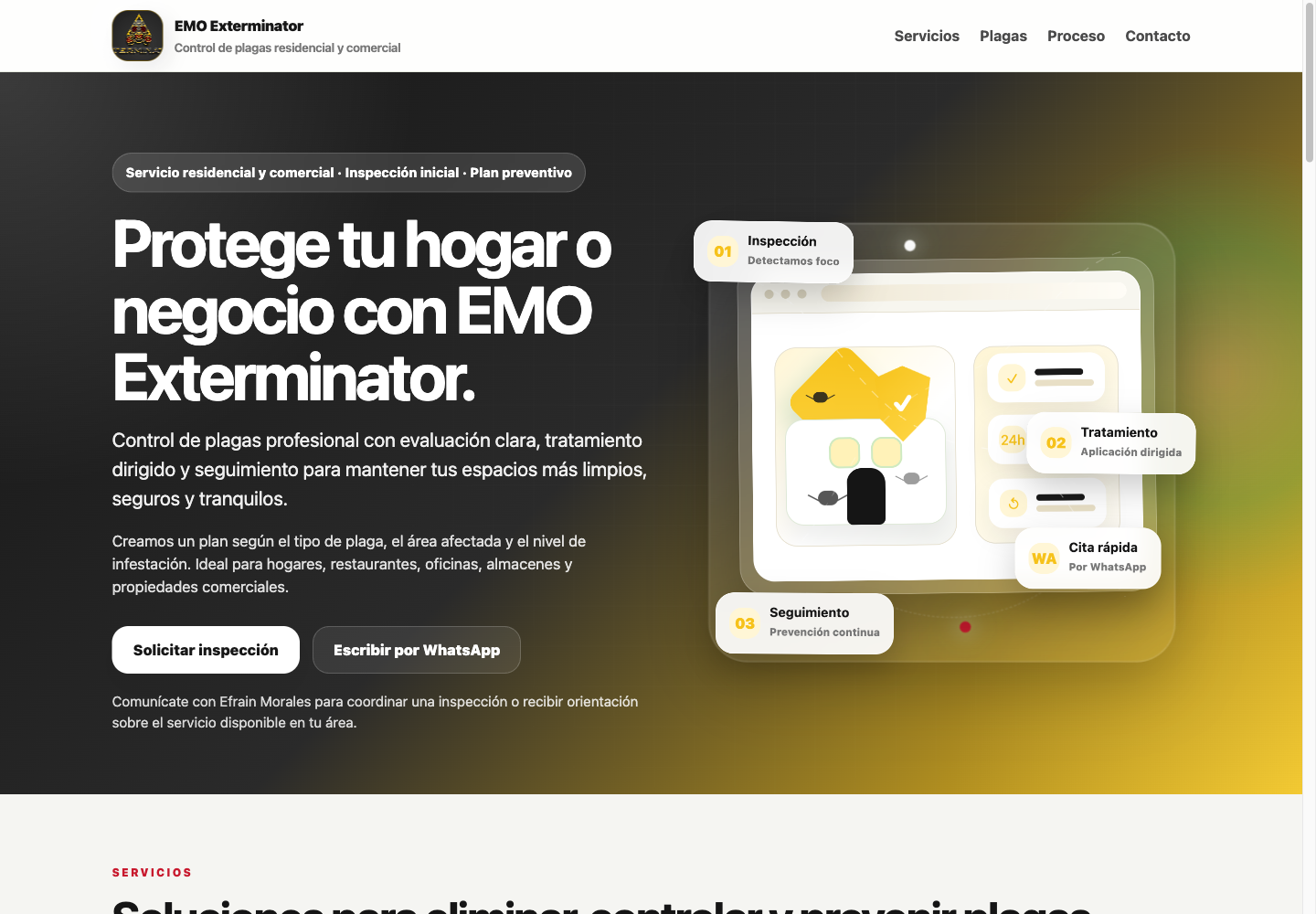 Preview de la web Emo Exterminator